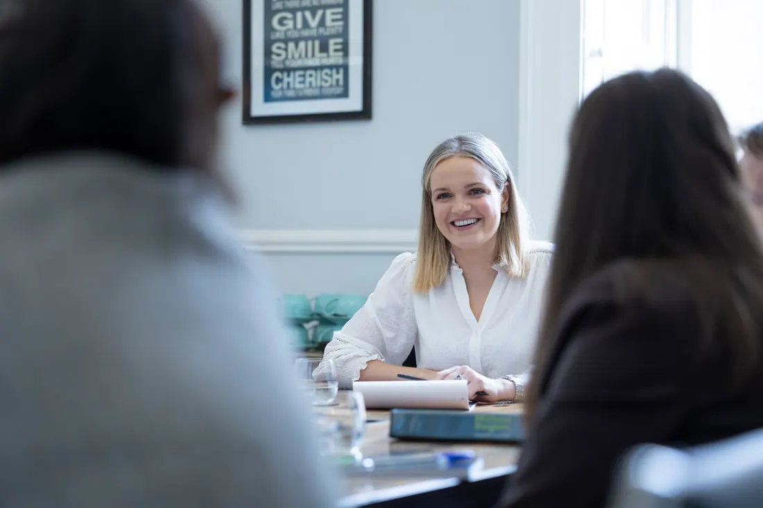Michael Boylan Litigation solicitor with client in consultation
